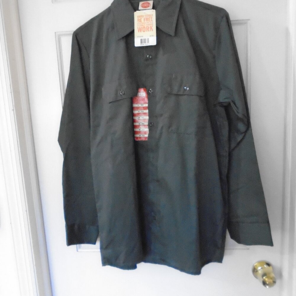Men's Red Kap Green Work Shirt Size M NWT